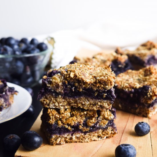 Vegan Blueberry Crumble Bars