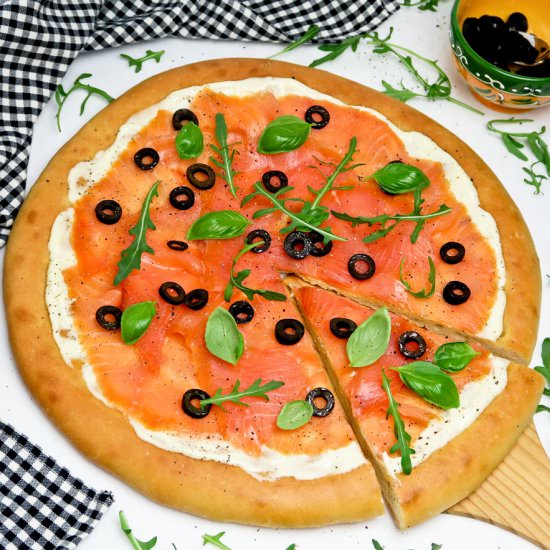 Smoked salmon focaccia