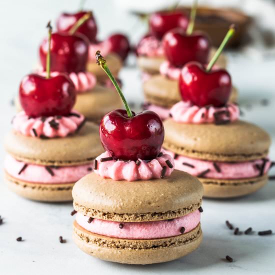 Cherry Macarons