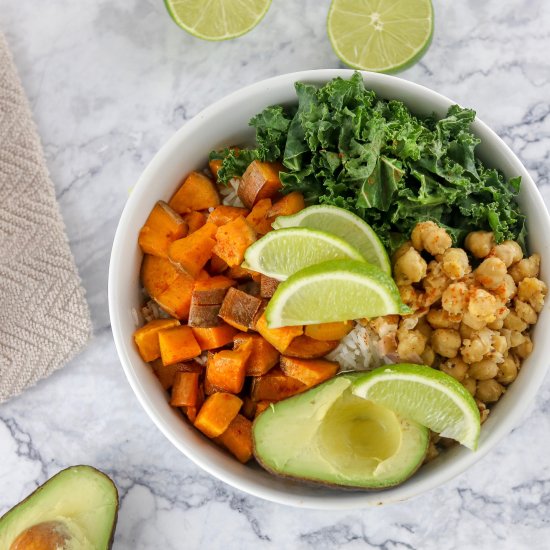 Roasted Sweet Potato Buddha Bowls