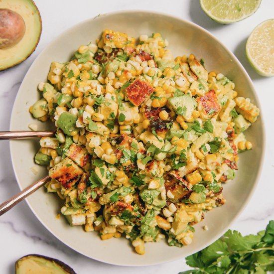 Grilled Corn & Halloumi Salad