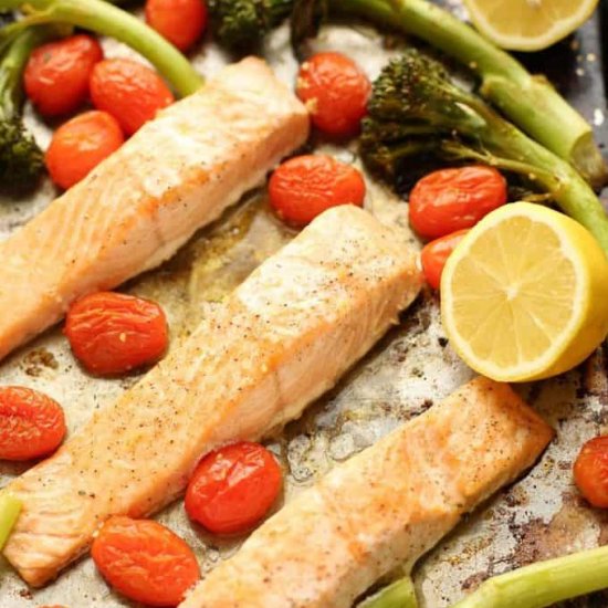 Sheet Pan Lemon Garlic Salmon