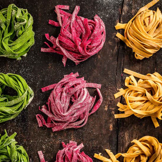 VEGAN COLORED FRESH PASTA