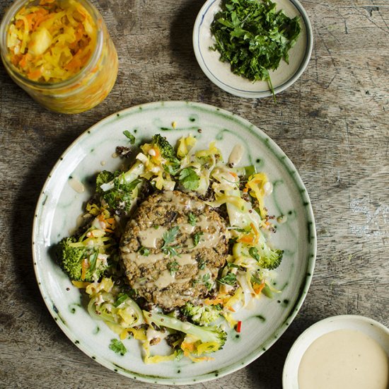 Mushroom and White Bean Burgers