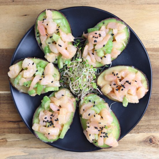 Shrimp Miso Avocado Salad