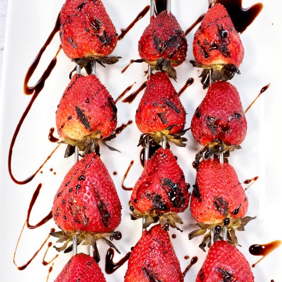 Grilled Balsamic Strawberries