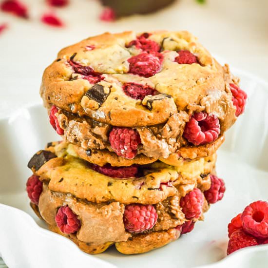 Berry Cookie Ice Cream Sandwiches