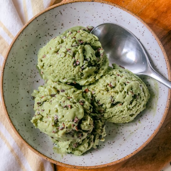 Paleo Matcha Mint Ice Cream