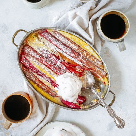 Classic Rhubarb Clafoutis