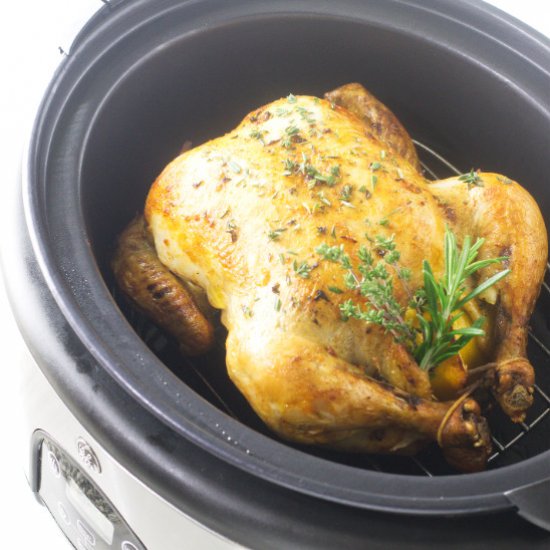 whole chicken in the crockpot