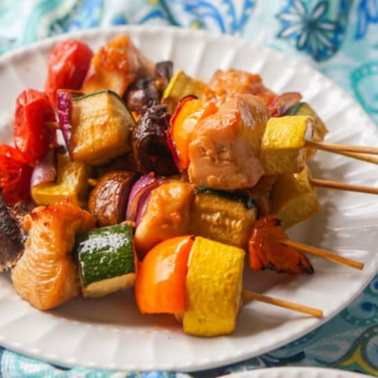 Low Carb Asian Chicken Kebabs