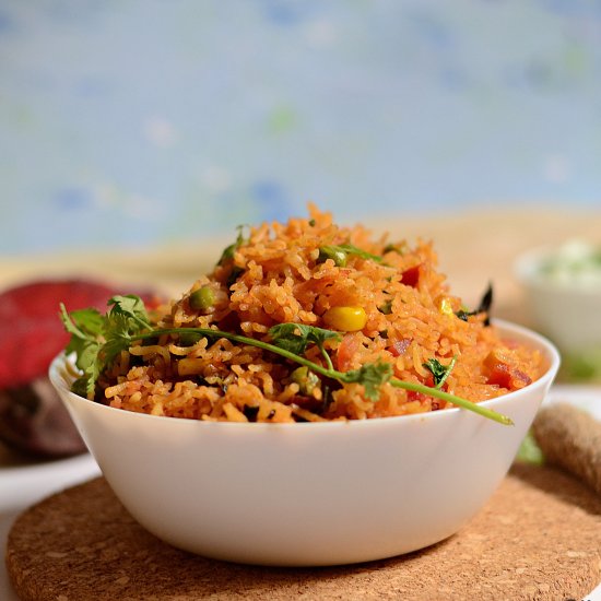 Beetroot Pulao