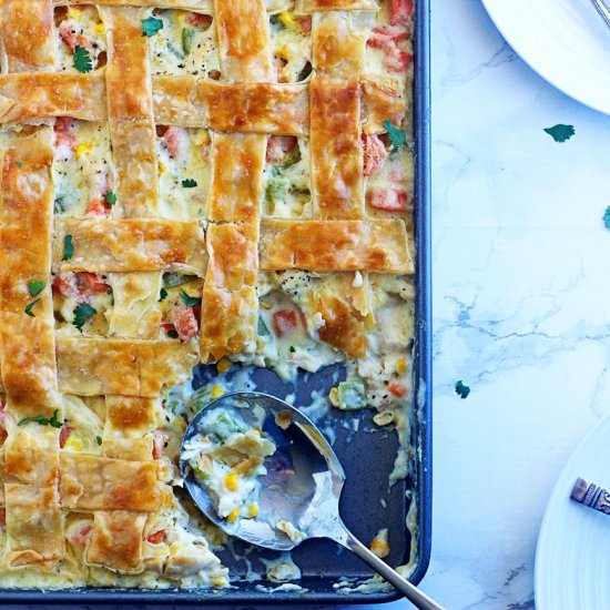 Sheet Pan Chicken Pot Pie