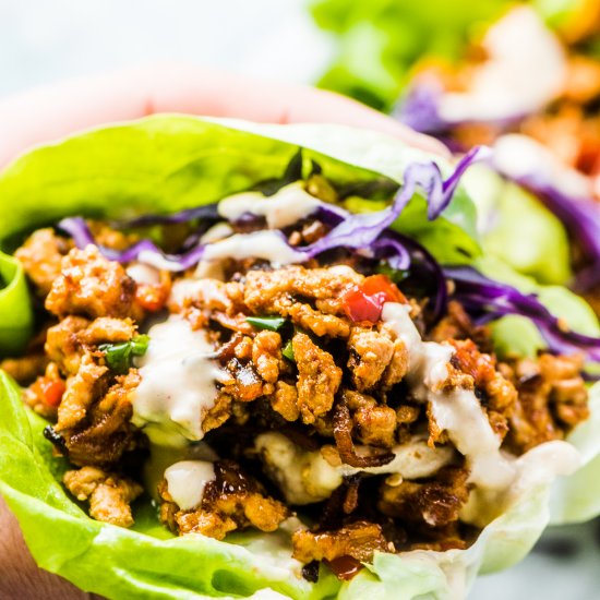 Thai Turkey Lettuce Wraps