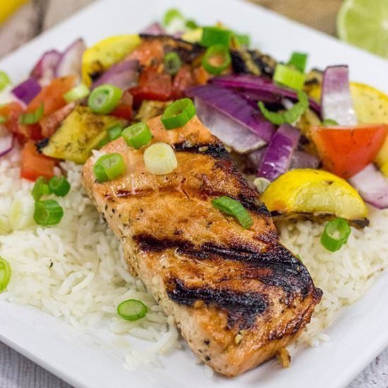 Grilled Honey Lime Salmon