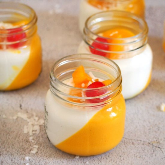 Coconut Mango Panna Cotta