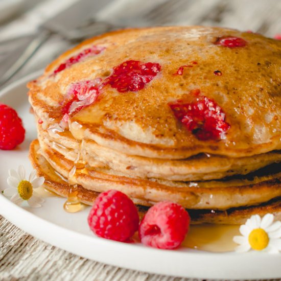 Raspberry Lemon Ricotta Pancakes