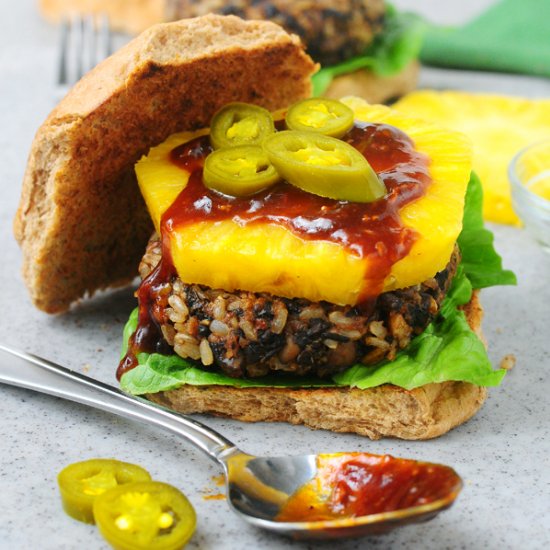 Pineapple Teriyaki Veggie Burger