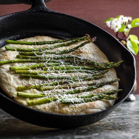 easy asparagus flat bread