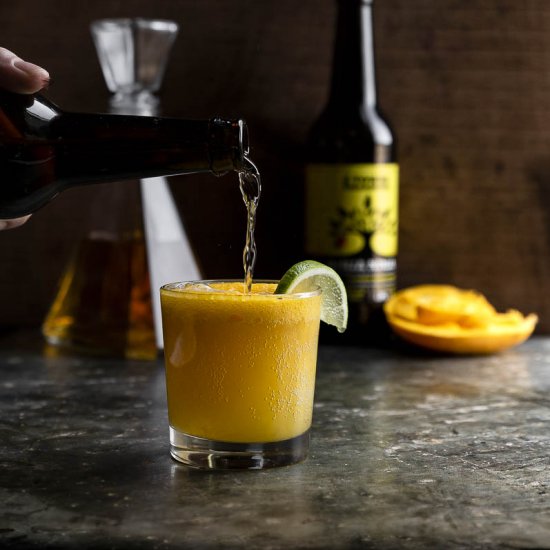 mango hard ginger cider float