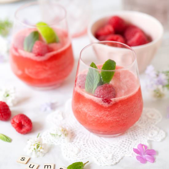 Frozen G&T with Raspberry & Mint