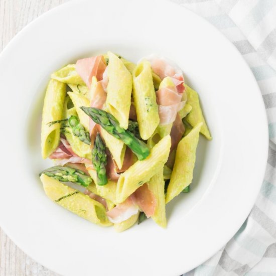 Ham and Asparagus Pasta