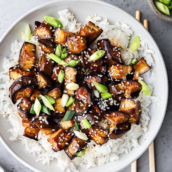 Marinated Teriyaki Eggplant