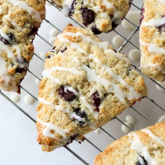 Glazed Blueberry Scones