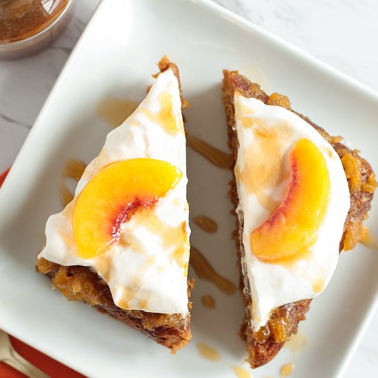 peach caramel cake