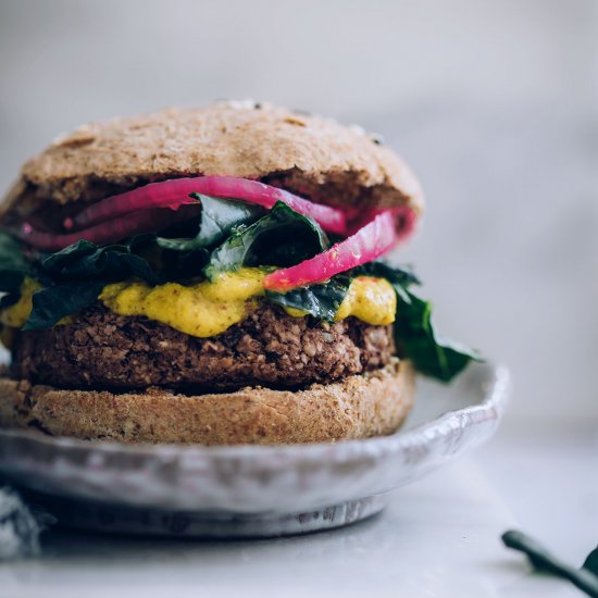 Black Bean Pecan Burgers