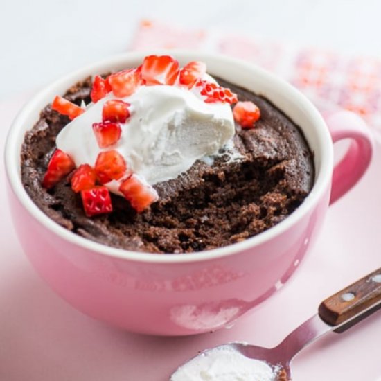 Chocolate Peanut Butter Mug Cake