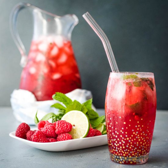 Raspberry Mojito Cocktail