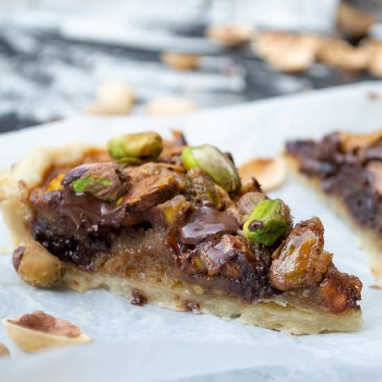 Pistachio Chocolate Nut Pie