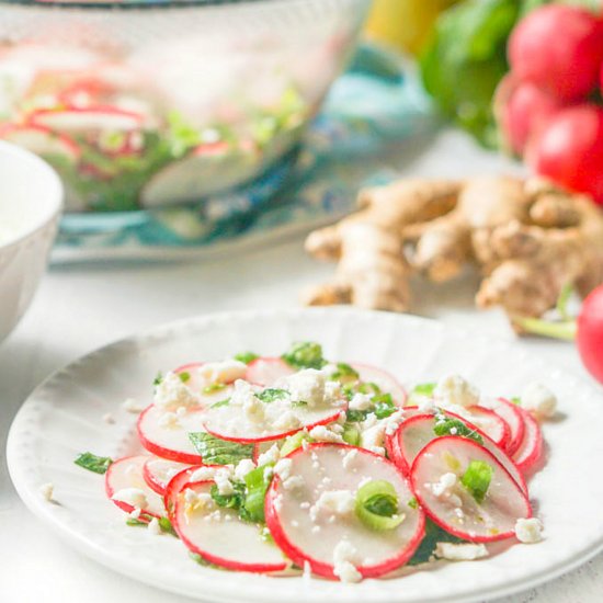 Easy Feta & Radish Salad – Low Carb