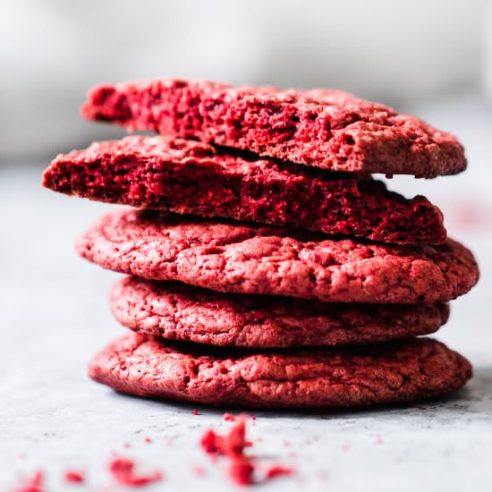 5-Ingredient Red Velvet Cookies