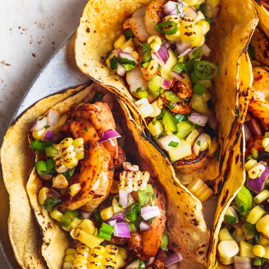 Spicy Shrimp Tacos with Mango Salsa