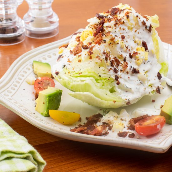 Loaded Wedge Salad with Herb Butter