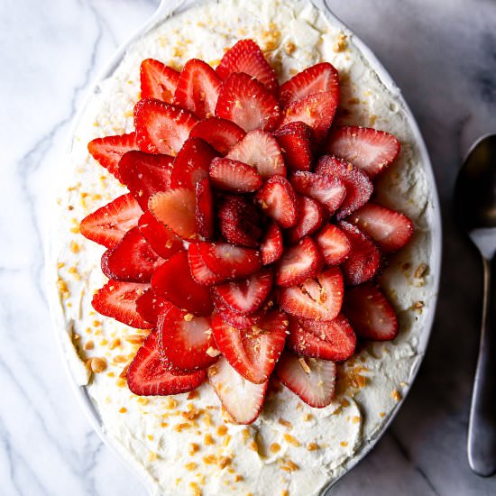 Strawberry Tiramisu with Almonds