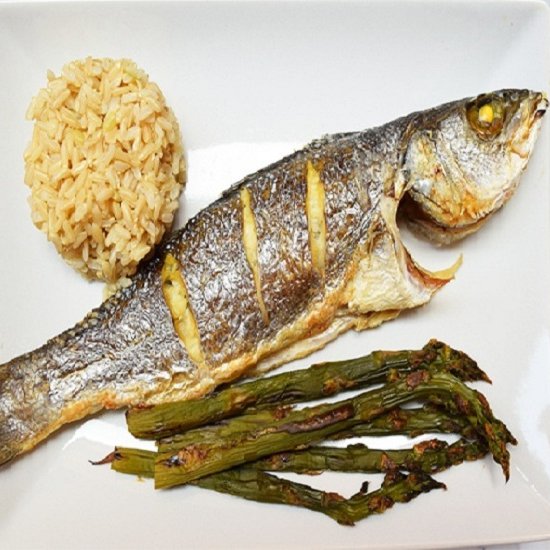 Roasted European Sea Bass