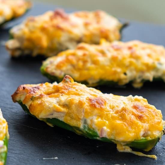 Baked Tuna Melt Jalapeño Poppers