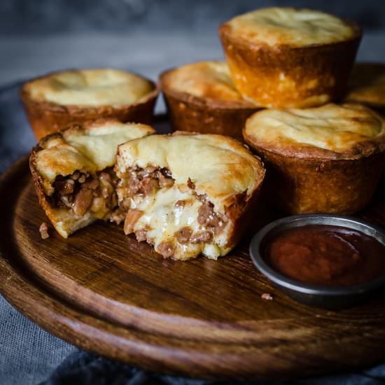 Low-Carb Cheese & Bacon Meat Pies