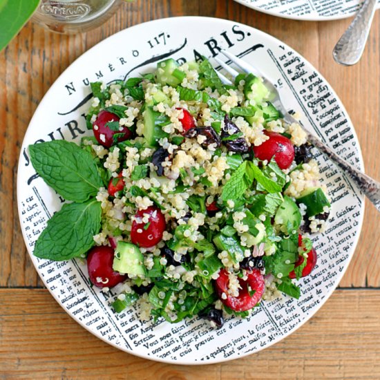 Quinoa Tabbouleh with Cherries