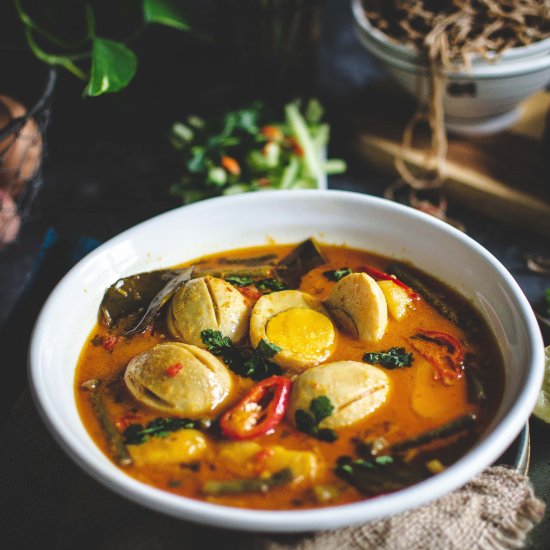 Thai Egg curry with Coconut milk