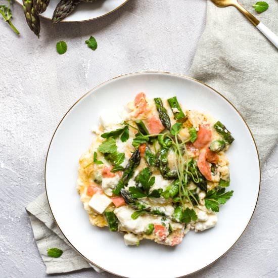 Asparagus omelete