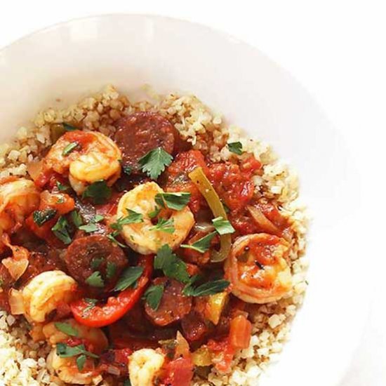 Keto Shrimp Creole Cauliflower Rice