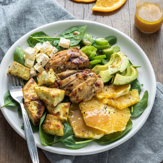 Chicken, Kumara and Orange Salads