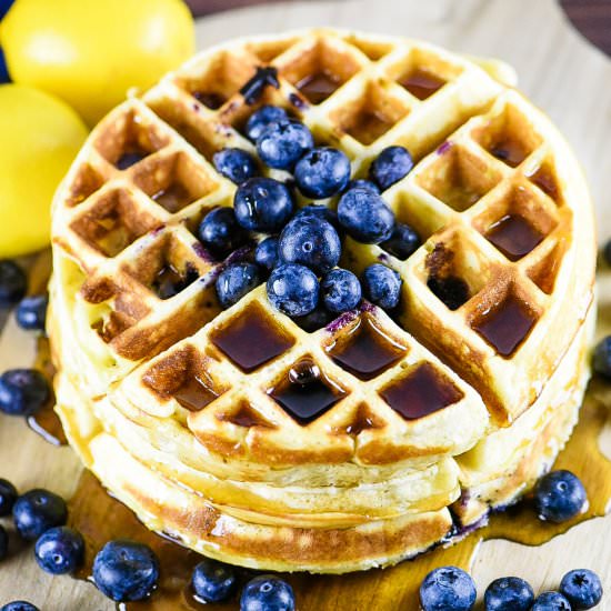 Blueberry Lemonade Belgian Waffles