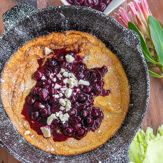 Dutch Baby With Blueberry Compote &