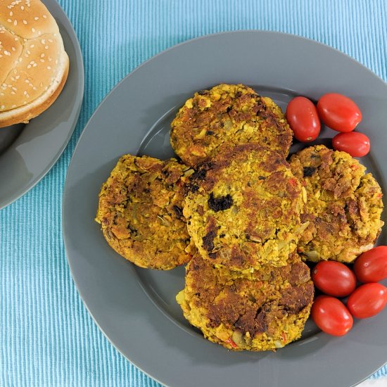 Garbanzo-Tofu Burger Patty