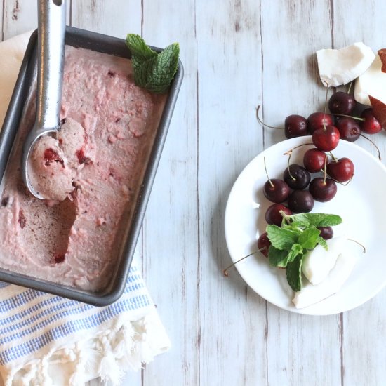 Coconut Cherry Ice Cream